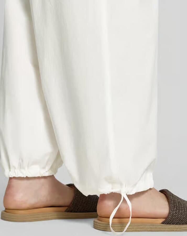 Weekend Max Mara regular fit wijdte broek van puur katoen model 'BELLICO'