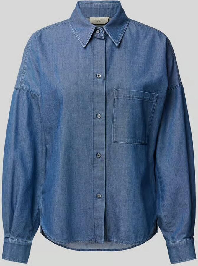 Weekend Max Mara Relaxed fit jeansblouse met borstzak model 'NETTARE'
