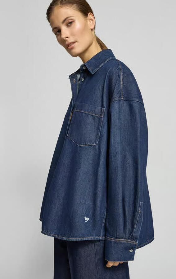 Weekend Max Mara Relaxed fit jeansblouse van puur katoen model 'FOGGIA' - Foto 2
