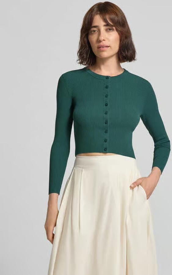 Weekend Max Mara slim fit gebreid jack van viscosemix model 'WKDTENNIS' - Foto 2
