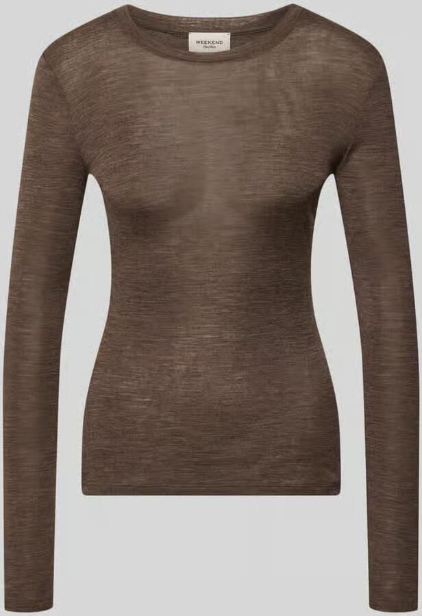Weekend Max Mara Slim fit shirt met lange mouwen van mix van wol en zijde model 'PATTO'