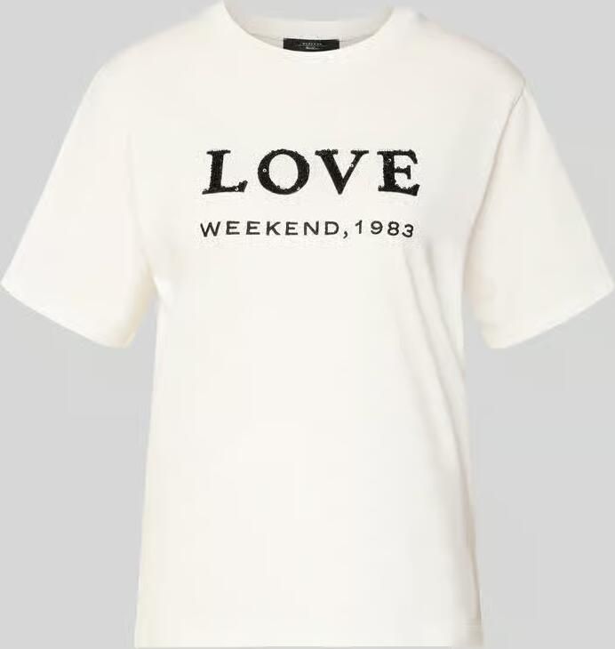 Weekend Max Mara Slim fit T-shirt van puur katoen model 'DAGILE' - Foto 2