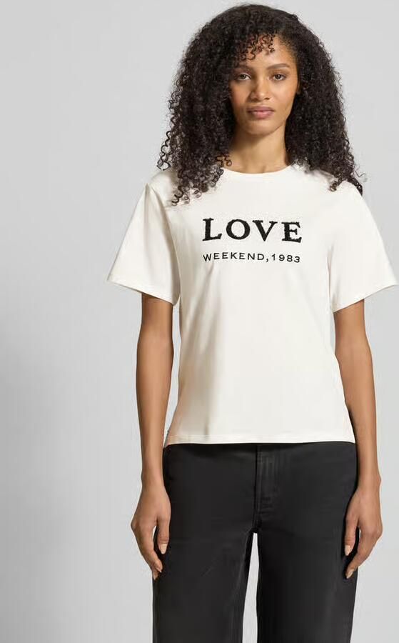 Weekend Max Mara Slim fit T-shirt van zuivere katoen model 'DAGILE' - Foto 4