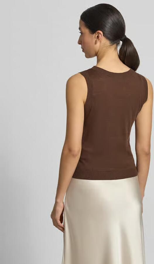 Weekend Max Mara slim fit top van mix van zijde en linnen model 'DRIVA' - Foto 4