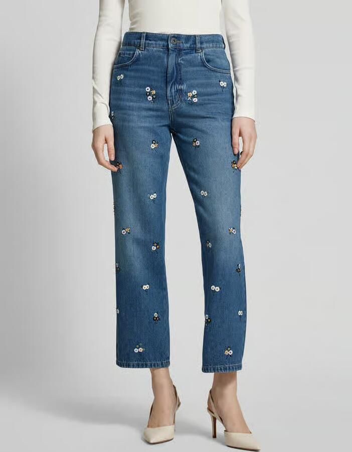 Weekend Max Mara Straight fit jeans met siersteentjes - Foto 2