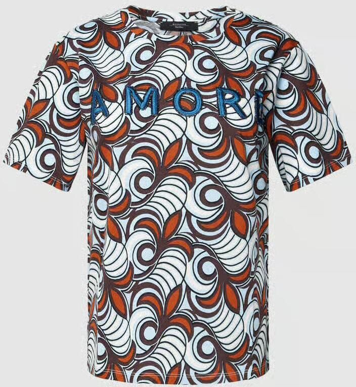 Weekend Max Mara T-shirt met all-over print model 'CERCHIO' - Foto 2