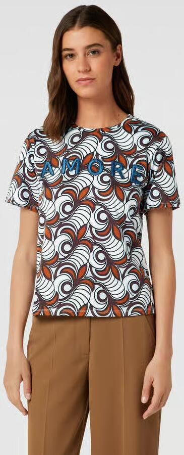 Weekend Max Mara T-shirt met all-over print model 'CERCHIO' - Foto 4