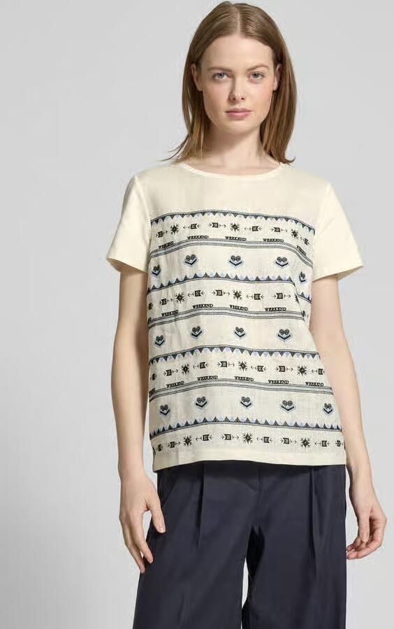 Weekend Max Mara T-shirt met kant model 'BONDENO' - Foto 2