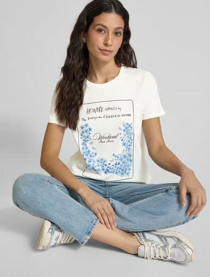 Weekend Max Mara T-shirt met motief- en labelprint model 'TEIERA'