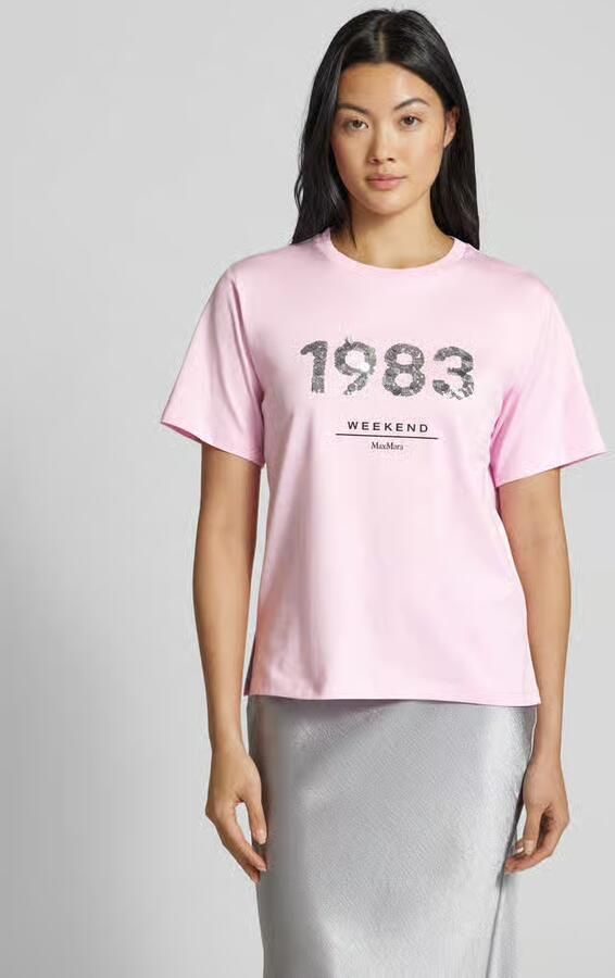 Weekend Max Mara T-shirt met labelstitching model 'OLGA' - Foto 4