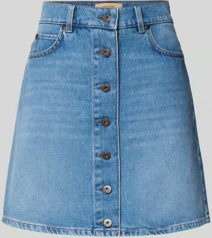 Weekend Max Mara Uitlopende jeansrok van puur katoen model 'NATALE'