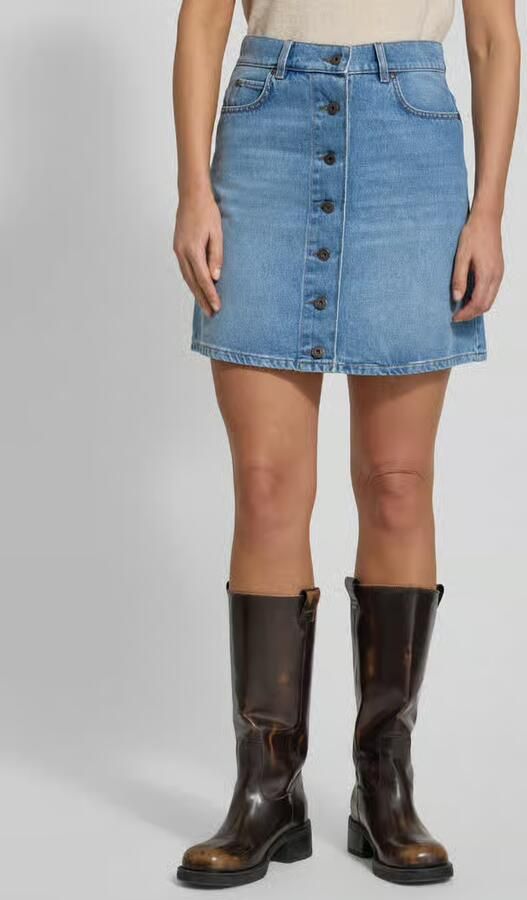 Weekend Max Mara Uitlopende Jeansrok van puur katoen Model 'NATALE' - Foto 3