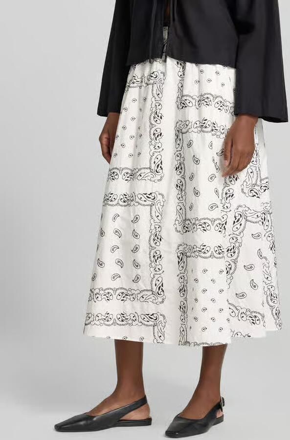 Weekend Max Mara Uitlopende maxi-rok van puur katoen model 'CARAVAN' - Foto 4