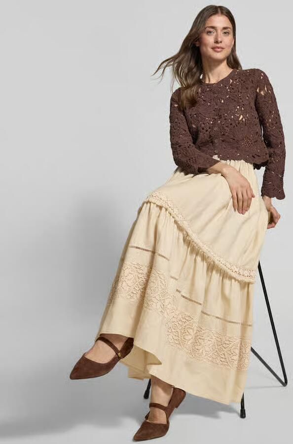 Weekend Max Mara Uitlopende maxirok van puur linnen model 'PALLORE'