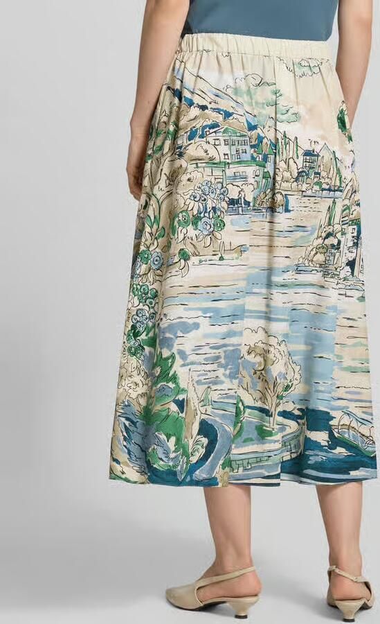 Weekend Max Mara Uitlopende midi-rok van puur katoen model 'ADEPTO'