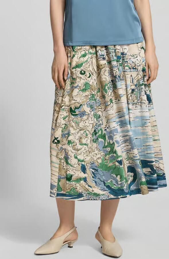 Weekend Max Mara Uitlopende midi-rok van puur katoen model 'ADEPTO' - Foto 3