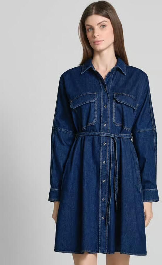 Weekend Max Mara Uitlopende overhemdjurk van katoen denim model 'BALENIO'