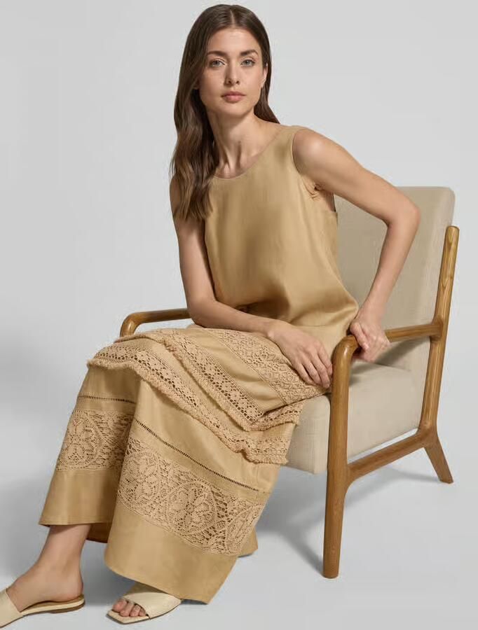 Weekend Max Mara Vloeiende vrijetijdsjurk van puur linnen model 'DOLMEN'
