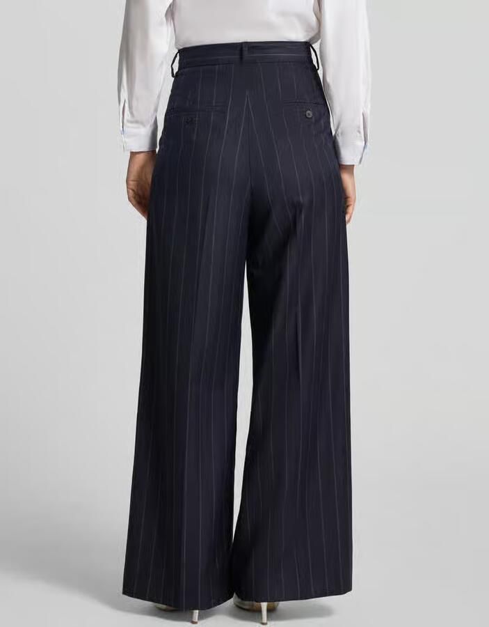 Weekend Max Mara wide fit broek van scheerwolmix model 'NEBBIE'
