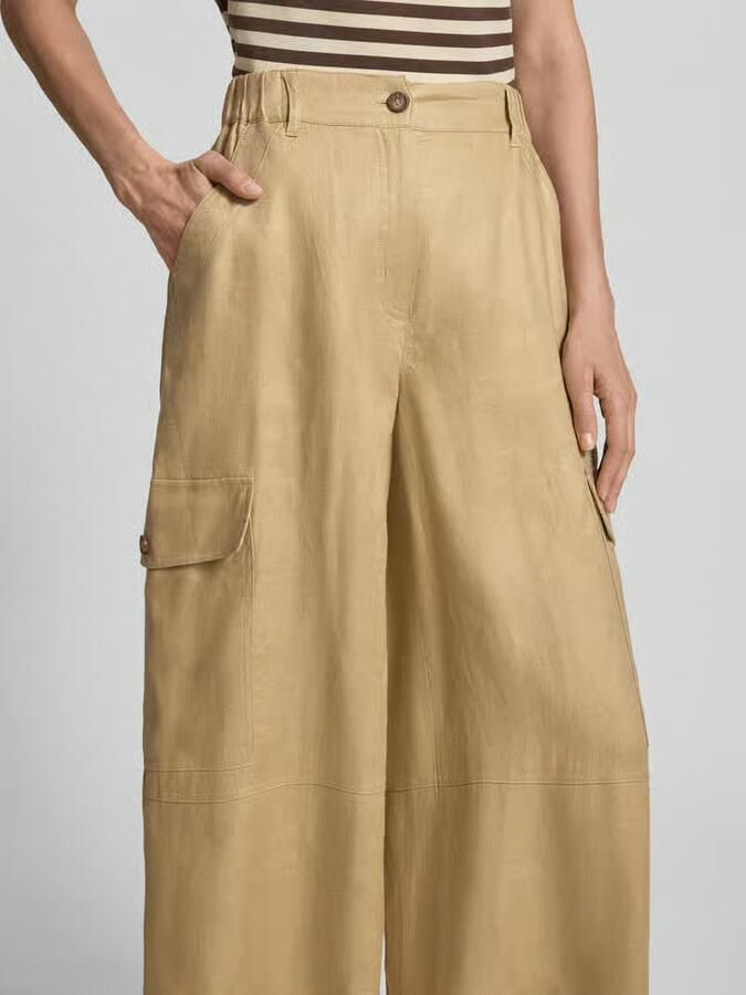 Weekend Max Mara Wide leg cargobroek van puur linnen - Foto 2