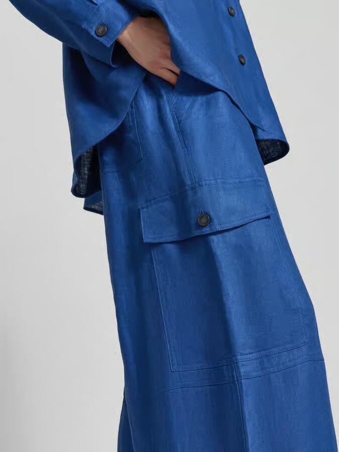 Weekend Max Mara Wide leg cargobroek van puur linnen - Foto 2