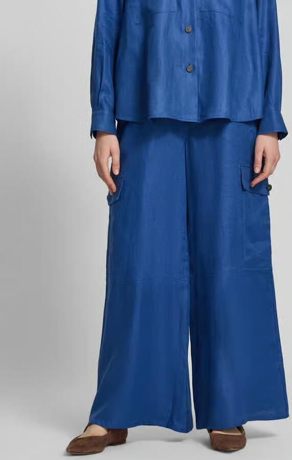 Weekend Max Mara Wide leg cargobroek van puur linnen - Foto 4