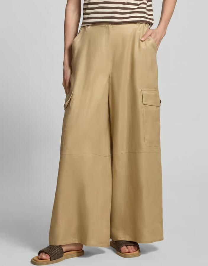 Weekend Max Mara Wide leg cargobroek van puur linnen - Foto 2