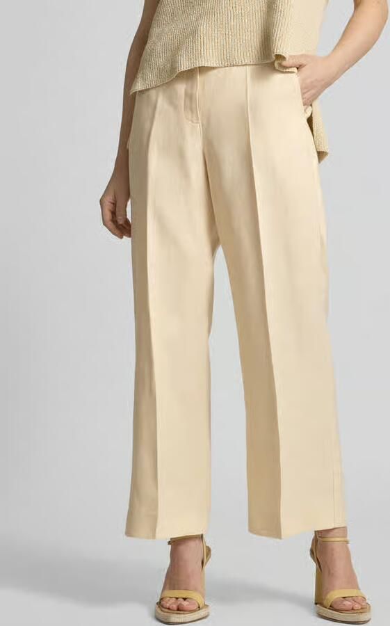 Weekend Max Mara Wide leg linnen broek met persplooien model 'MALIZIA' - Foto 2