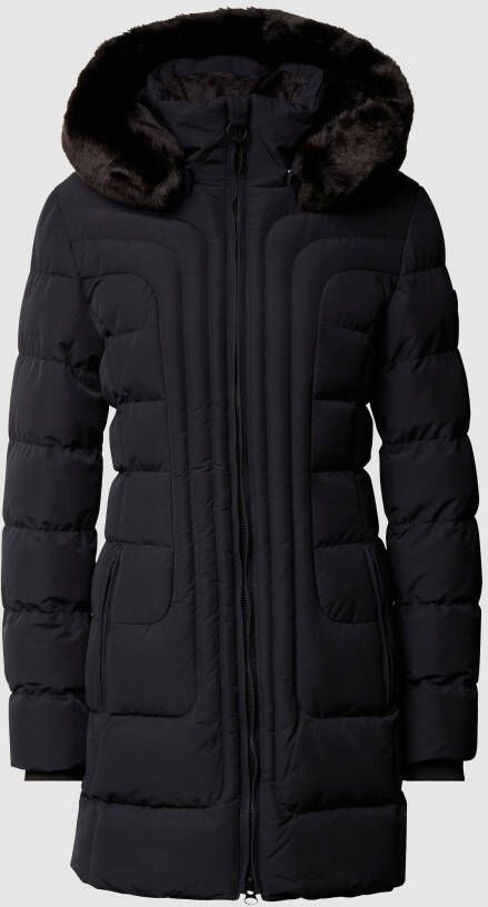 Wellensteyn Shaped fit gewatteerde lange jas met afneembare capuchon model 'Belvitesse'