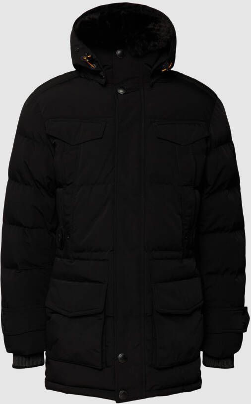Wellensteyn Regular fit gewatteerd jack met labelpatch model 'SEAMASTER'