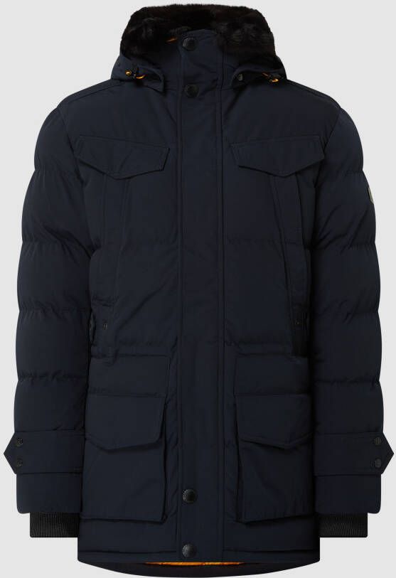 Wellensteyn Regular fit gewatteerd jack met labelpatch model 'SEAMASTER'
