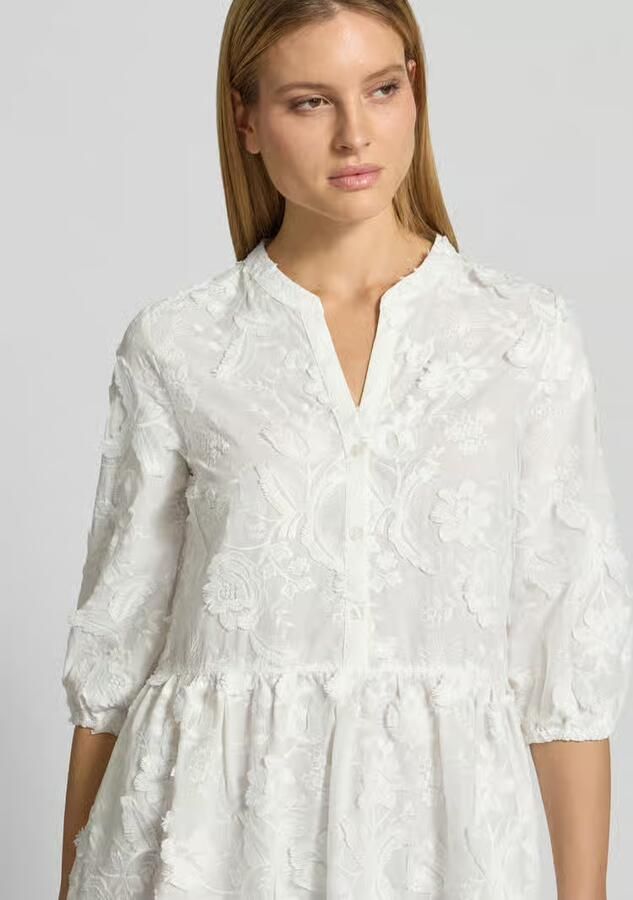 White Label Knie-lange jurk met stitchings en 3 4-mouw - Foto 2