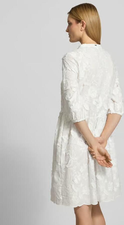 White Label Knie-lange jurk met stitchings en 3 4-mouw