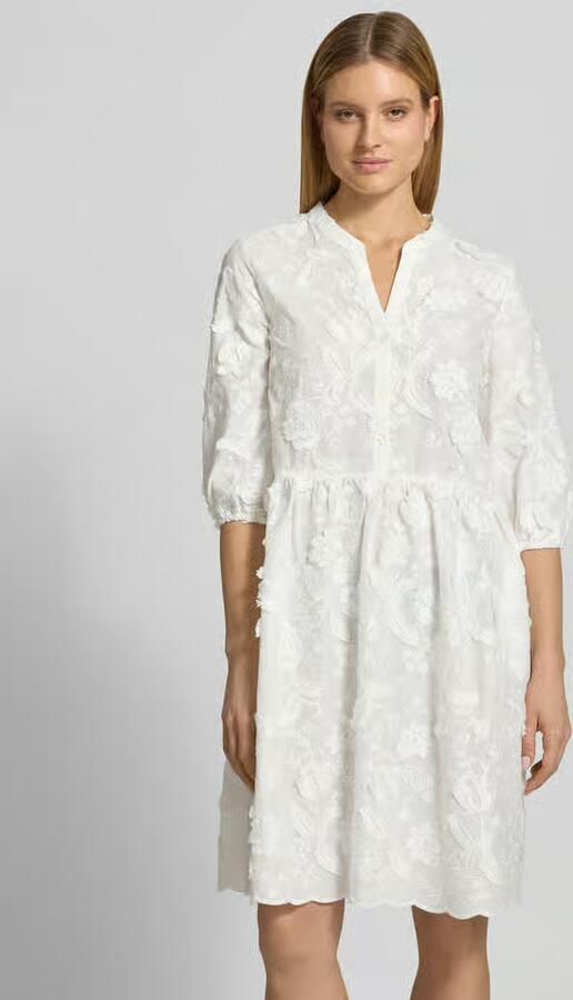 White Label Knie-lange jurk met stitchings en 3 4-mouw - Foto 3