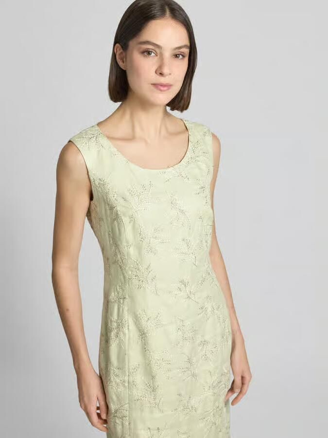 White Label Knie-lange kokerjurk met stitchings