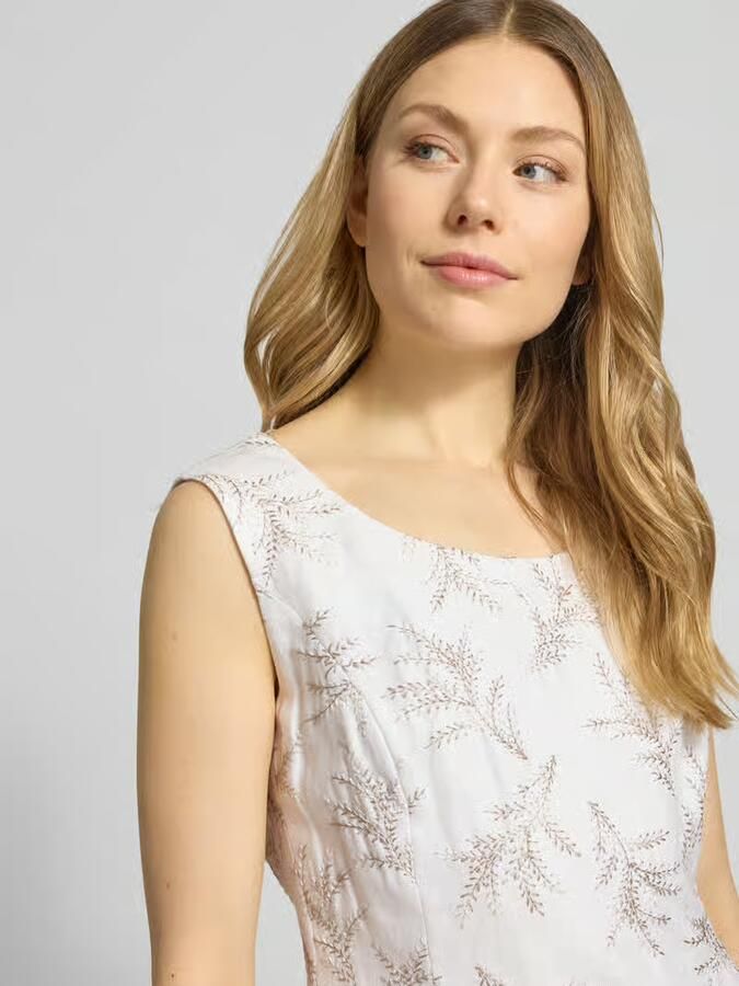 White Label Knie-lange kokerjurk met stitchings
