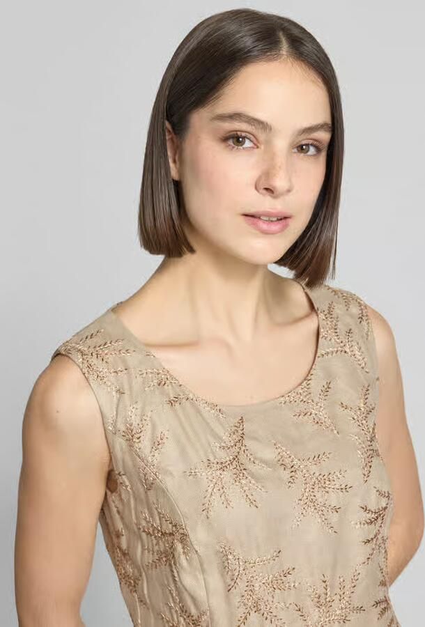 White Label Knie-lange kokerjurk met stitchings