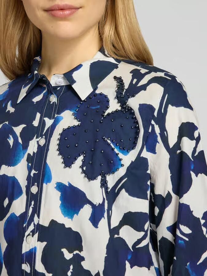 White Label Knie-lange overhemdjurk in all-over look