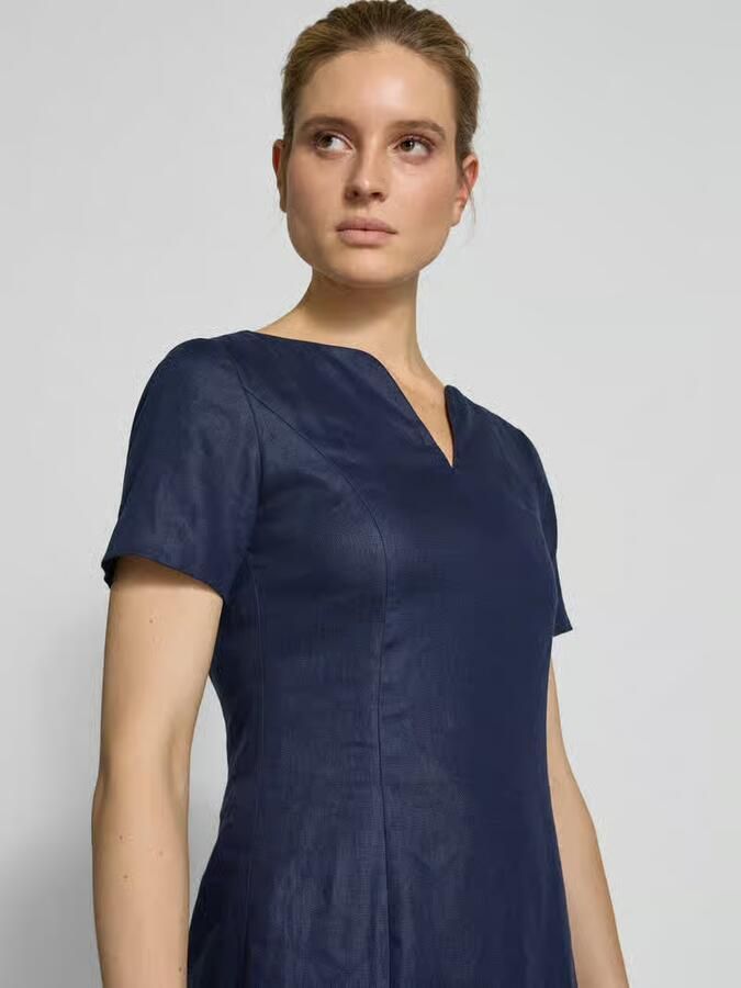 WHITE LABEL Knielange jurk met V-hals