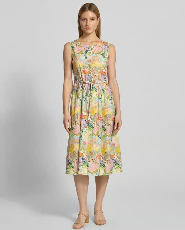 White Label Midi-jurk in all-over look met Strikceintuur - Foto 3