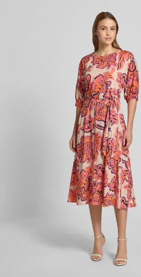 White Label midi-jurk met strikceintuur - Foto 2