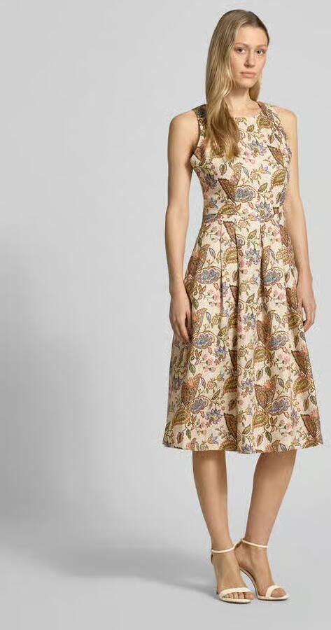 White Label Midi-jurk van linnen in allover-look - Foto 3