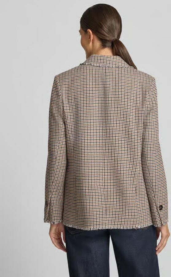 White Label Regular fit blazer met gerafelde zoom