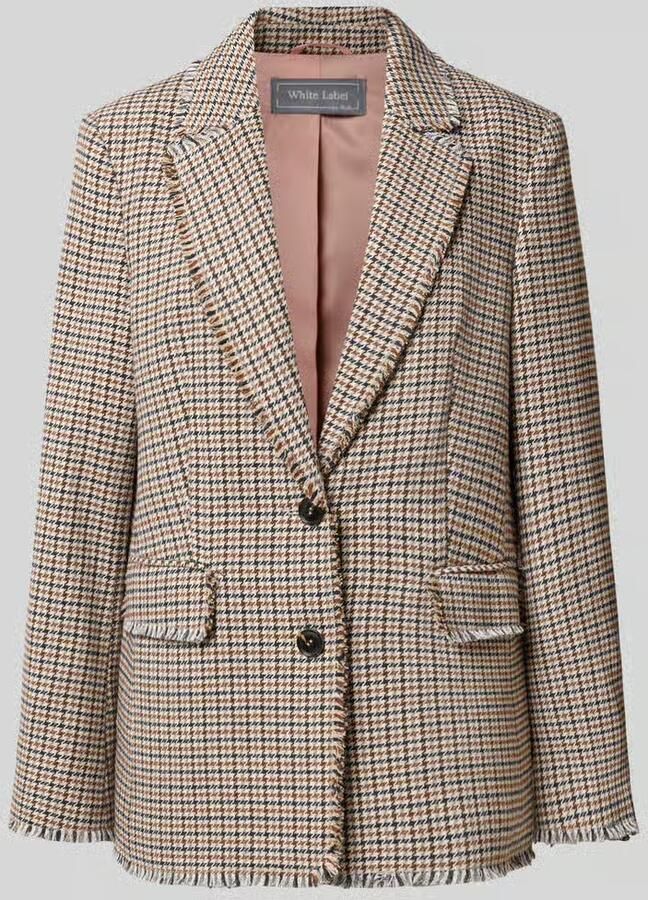 White Label Regular fit blazer met gerafelde zoom - Foto 2