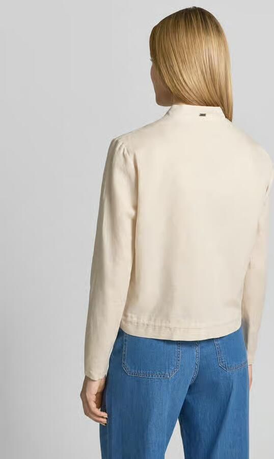 White Label regular fit jack van linnenmix met opstaande kraag - Foto 2