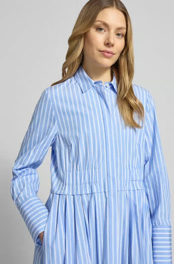 White Label regular fit midi-jurk met platte kraag