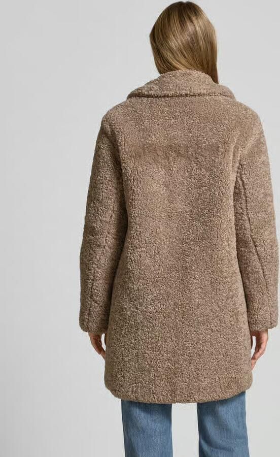 White Label Relaxed fit lange jas van imitatiebont met reverskraag