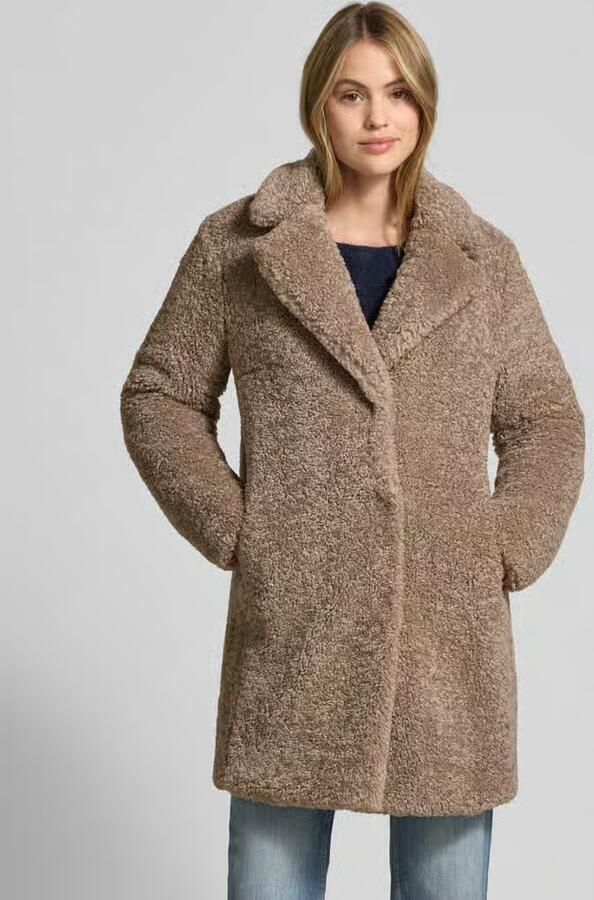 White Label Relaxed fit lange jas van imitatiebont met reverskraag - Foto 3