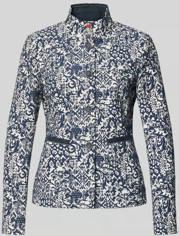 White Label slim fit blazer in all-over look met opstaande kraag