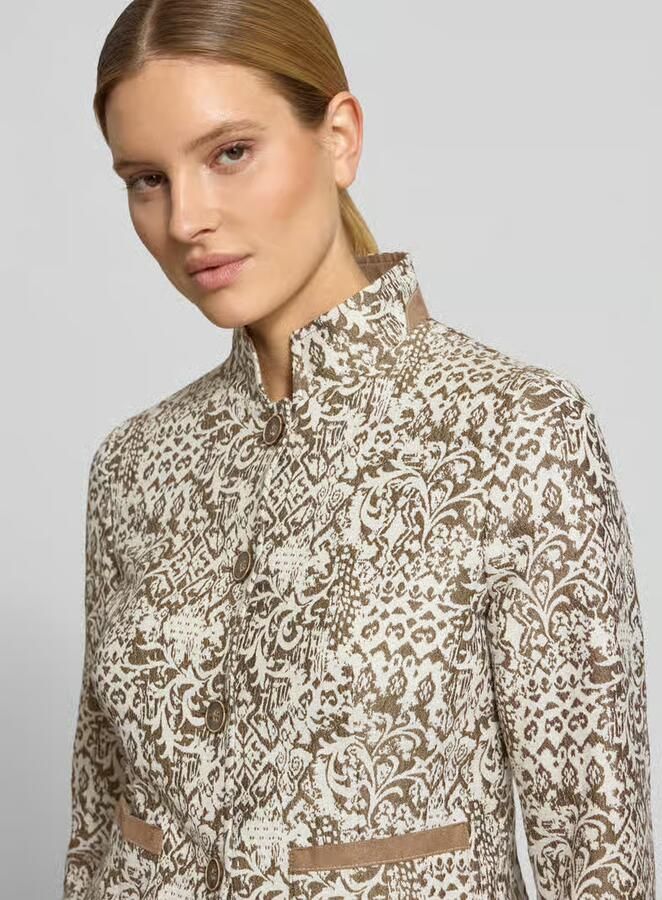 White Label slim fit blazer in all-over look met opstaande kraag